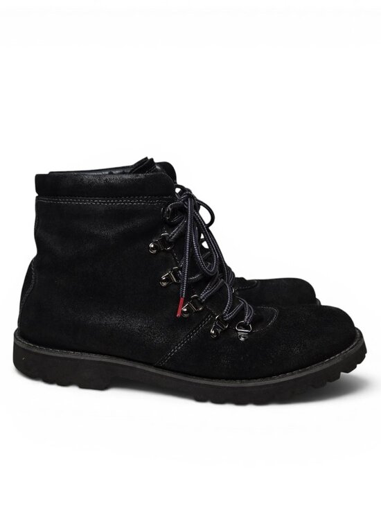 Hunter Macnie Rare Black Burnished Suede Vibram Sole Hiking Boots Lace Up 10 main image 10
